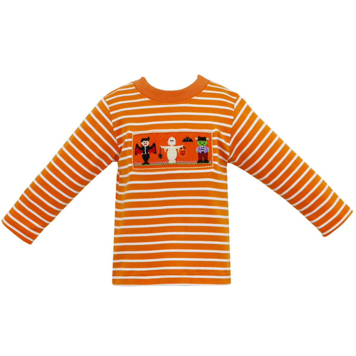 Orange Stripe Halloween Long Sleeve T-Shirt