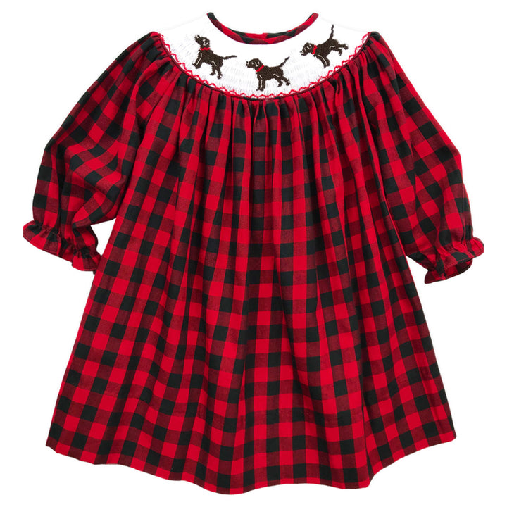 Smocked Puppy Dog Bishop Dress