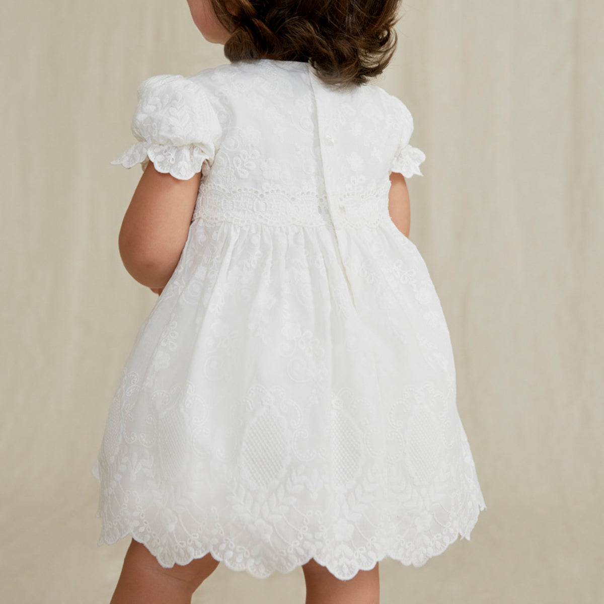 White Embroidered Batiste Dress
