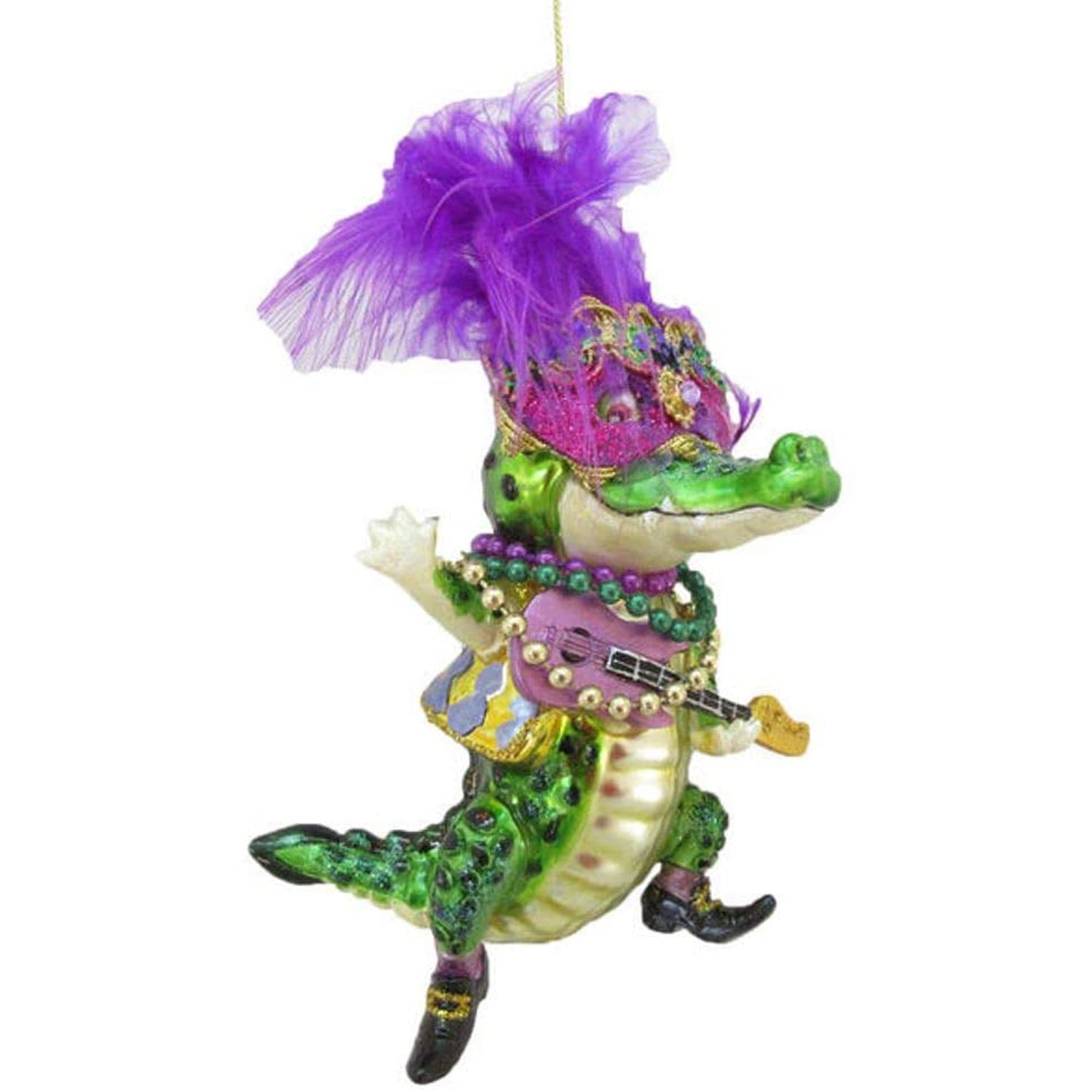 Mardi Gras Alligator Ornament
