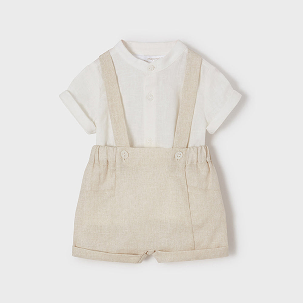 Stone Short Set With Suspenders