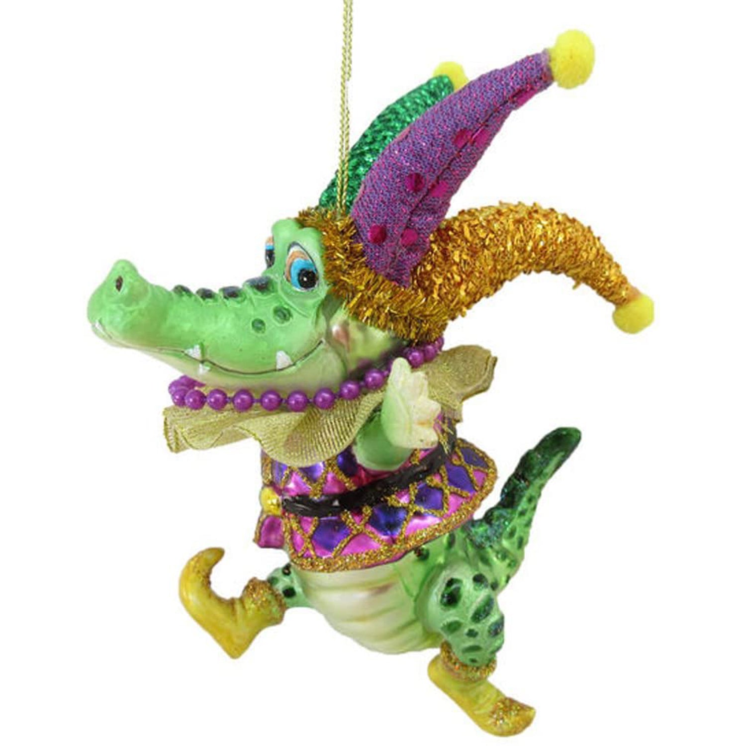 Mardi Gras Alligator Ornament