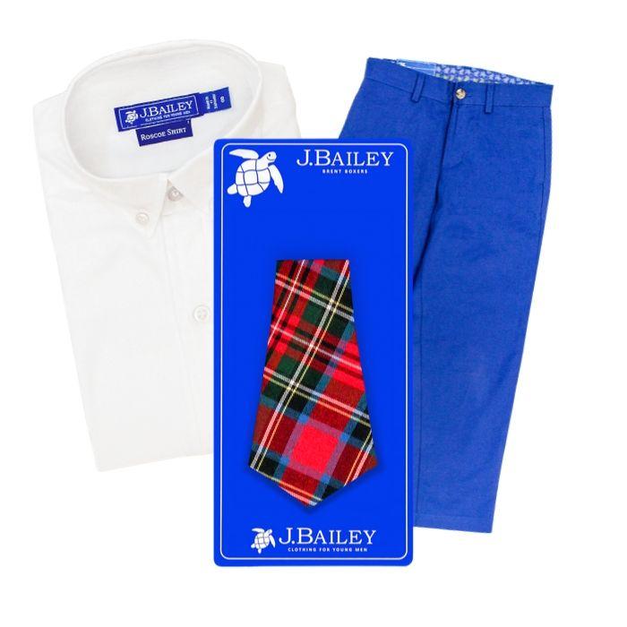 Wales Plaid Long Tie