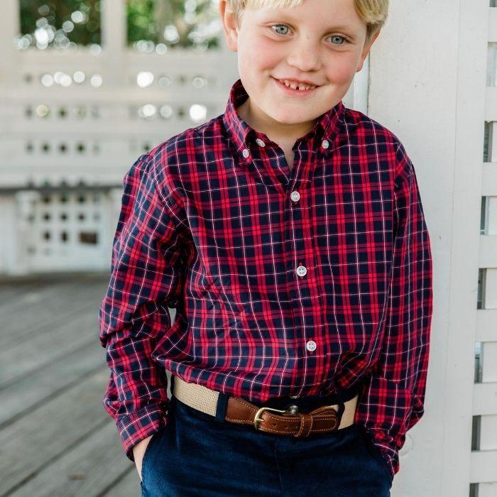 Scotty Plaid Button Down Shirt 