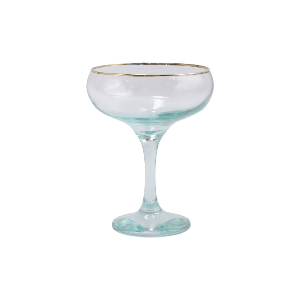 Rainbow Assorted Coupe Champagne Glasses - Set of 4