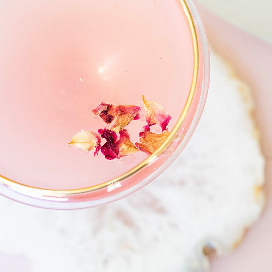 Rainbow Pink Coupe Champagne Glass