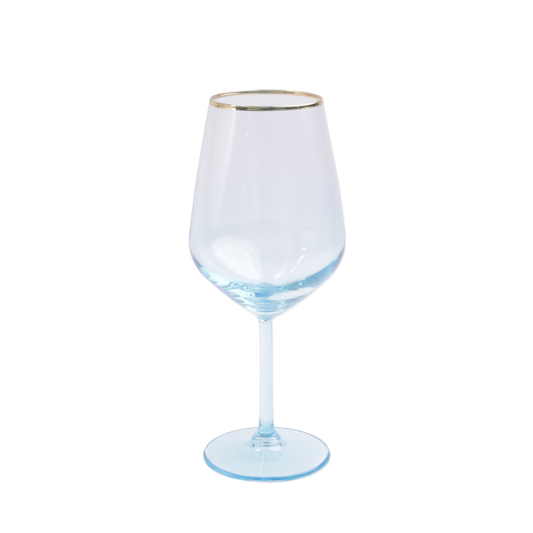 Rainbow Blue Wine Glass