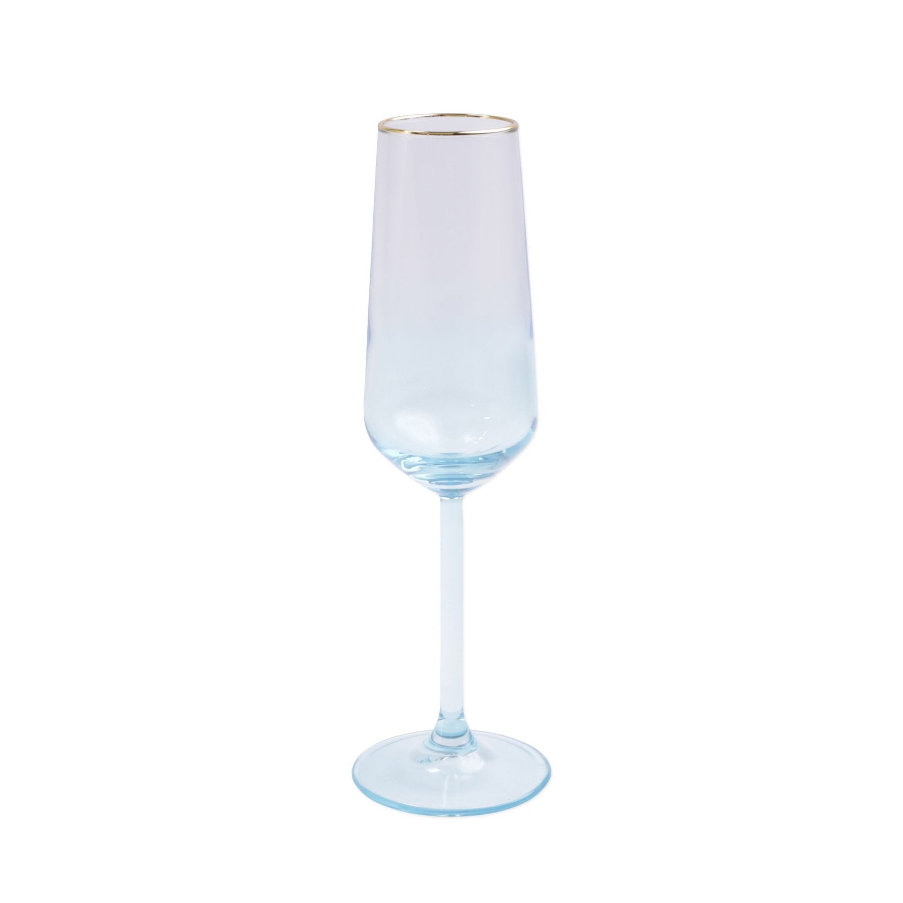 Rainbow Blue Champagne Flute