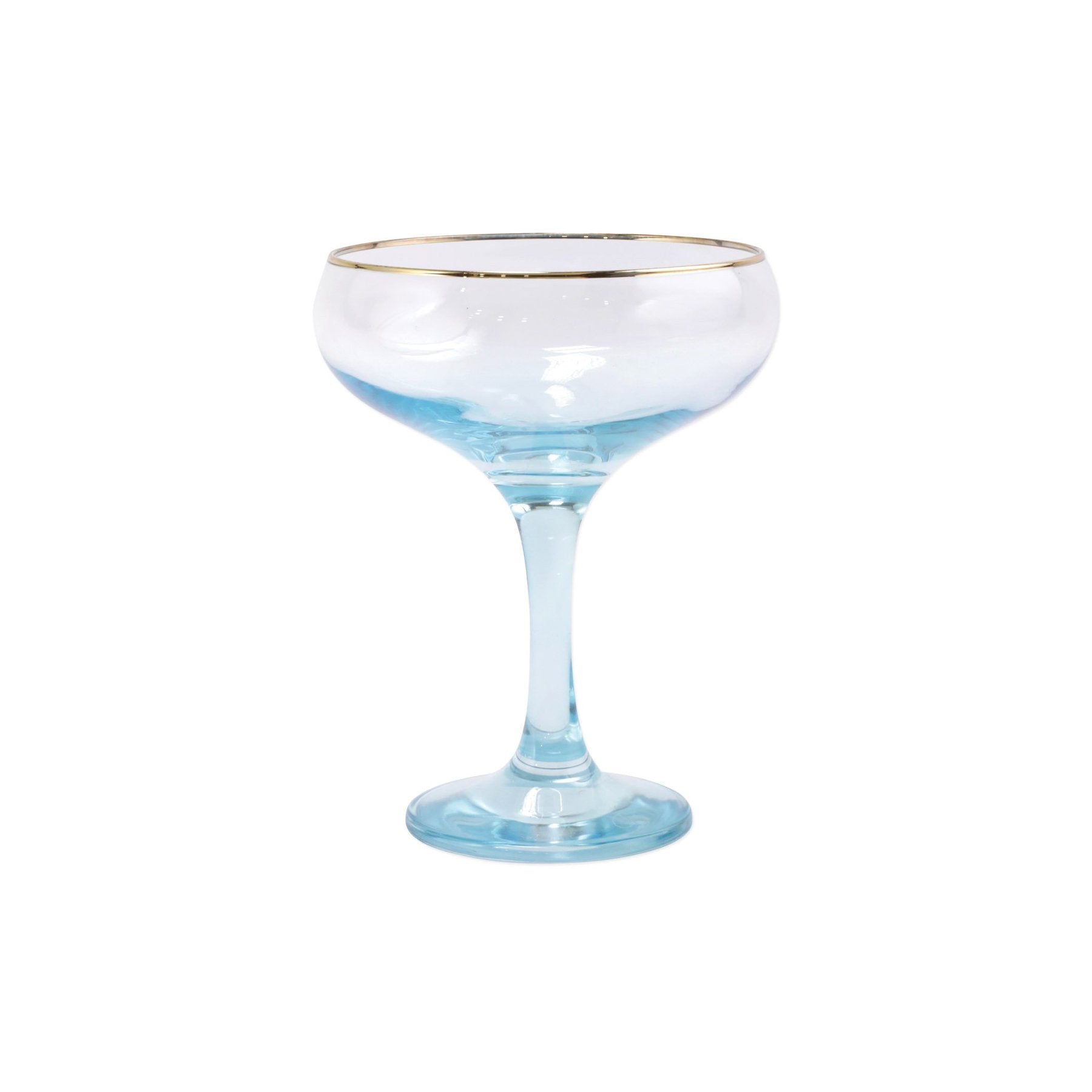 Rainbow Blue Coupe Champagne Glass
