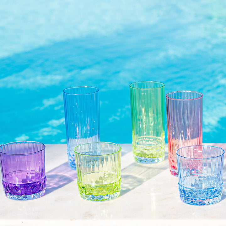 Deco Assorted Tall Tumblers - Set of 4