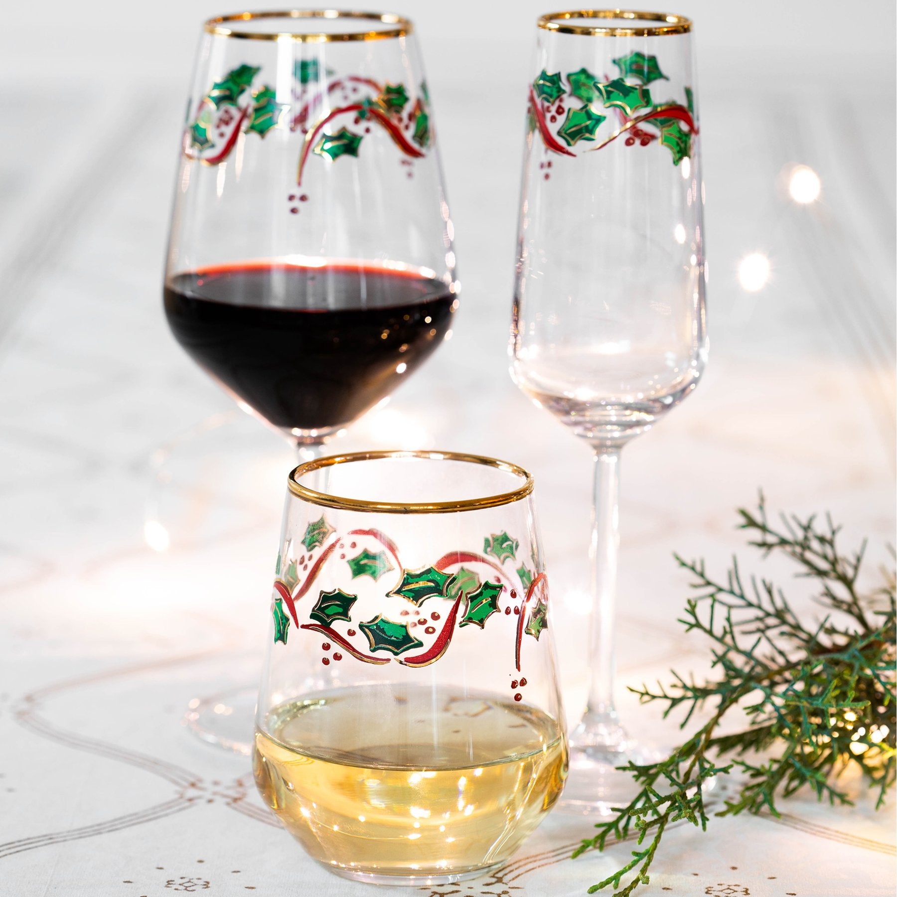 Holly Stemless Wine Glass