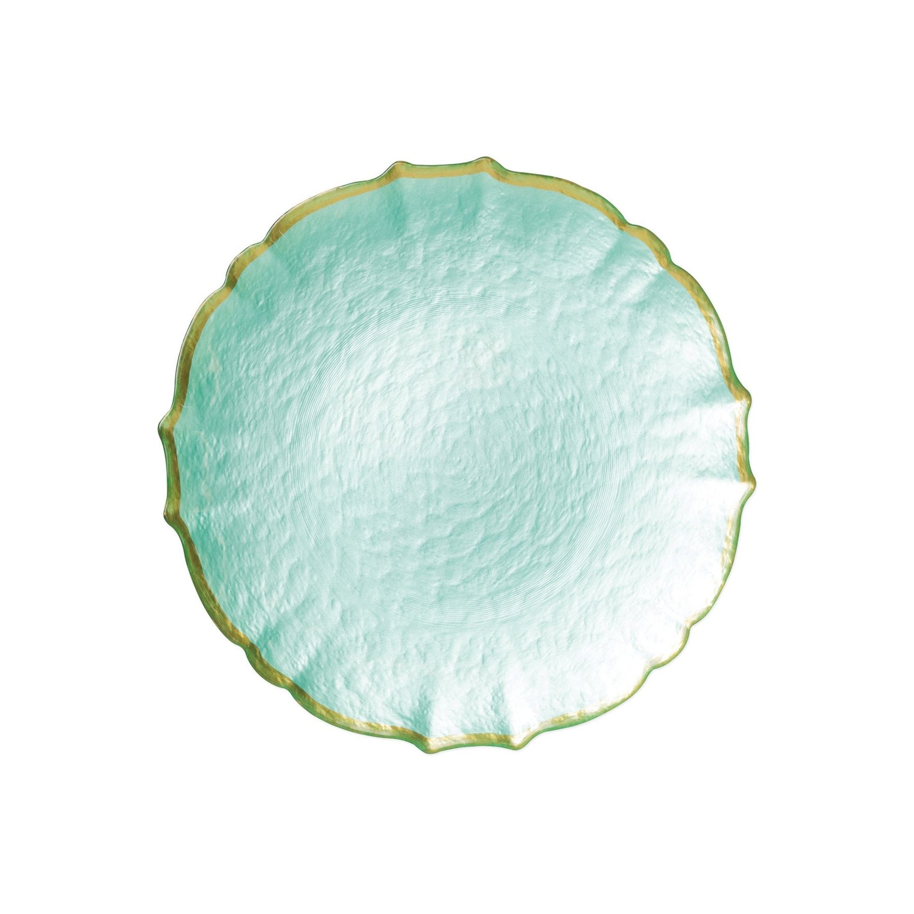 Baroque Glass Aqua Salad Plate