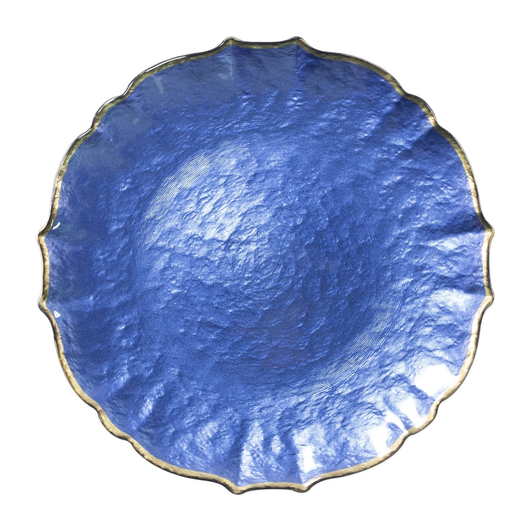 Baroque Glass Cobalt Service Plate/Charger
