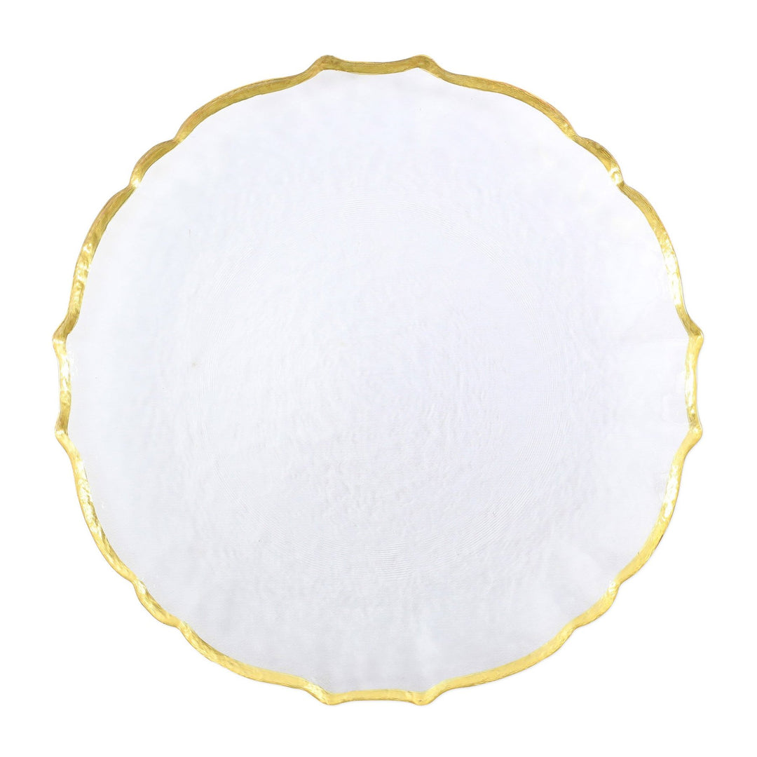 Baroque Glass Clear Charger/Service Plate