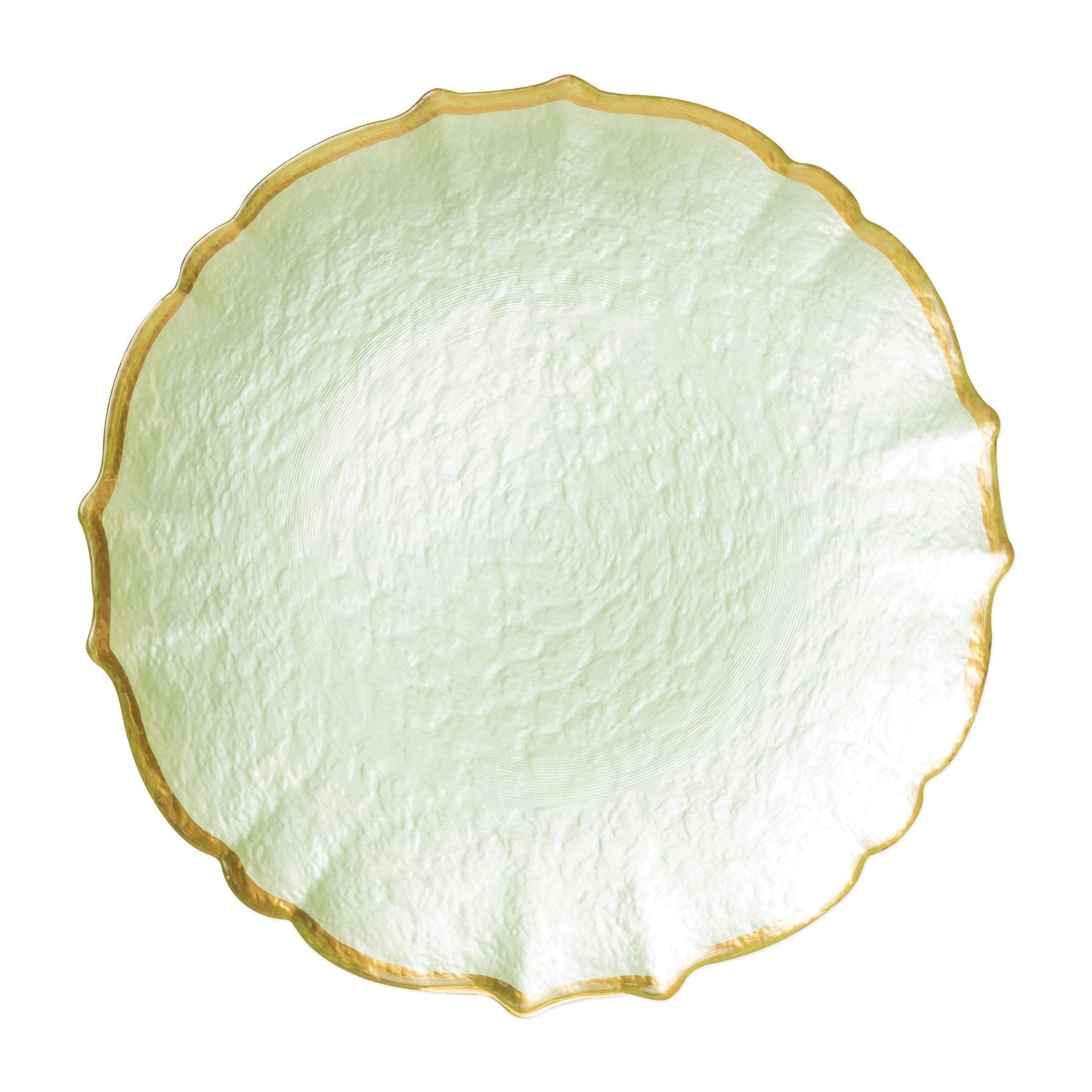 Baroque Glass Pistachio Service Plate/Charger