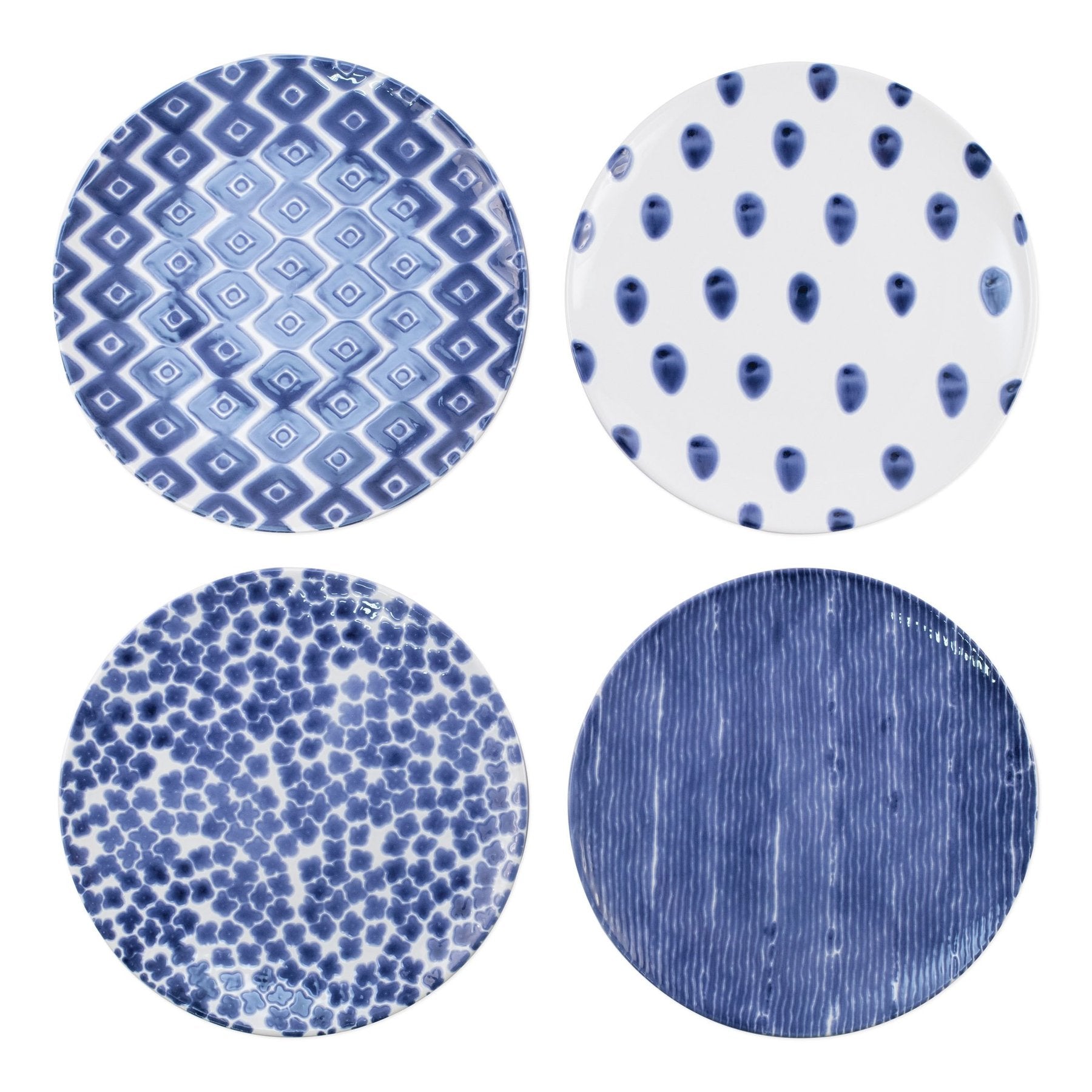 Santorini Assorted Dinner Plates - Set of 4