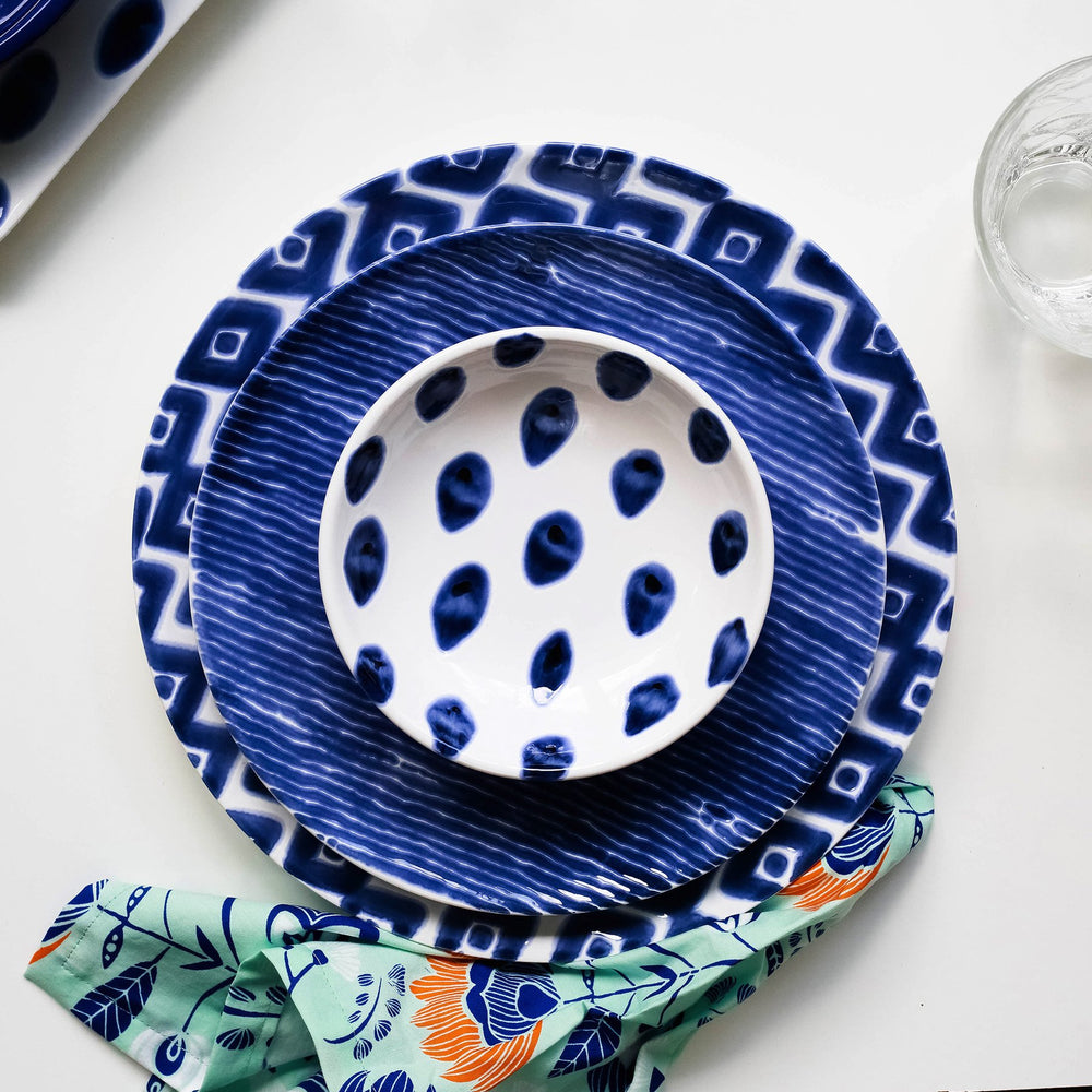 Santorini Diamond Dinner Plate