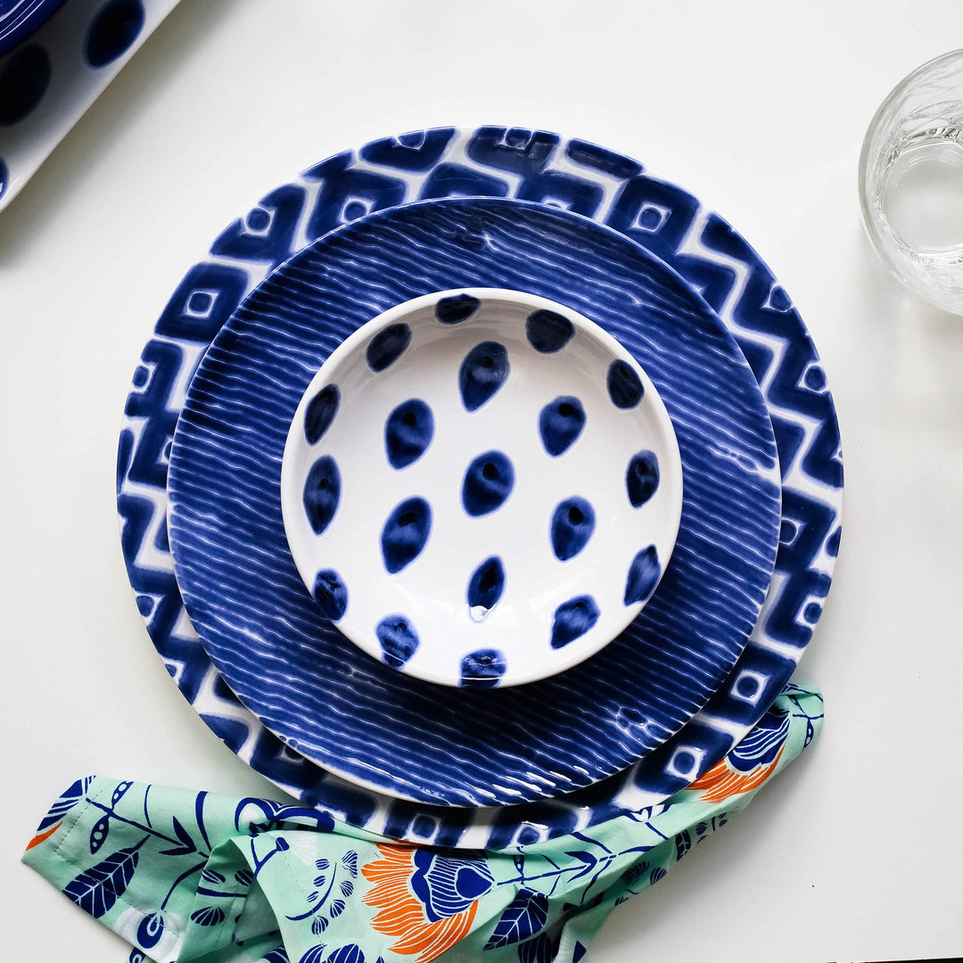 Santorini Diamond Dinner Plate