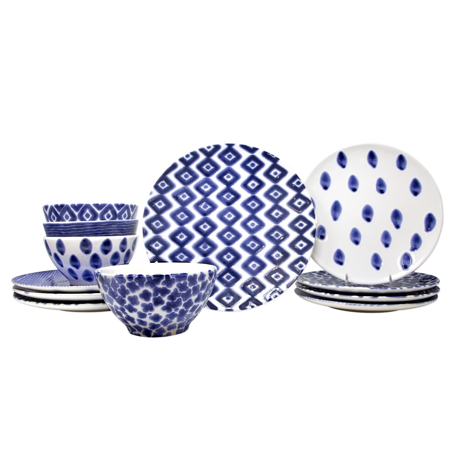 Santorini Assorted 12-Piece Place Setting