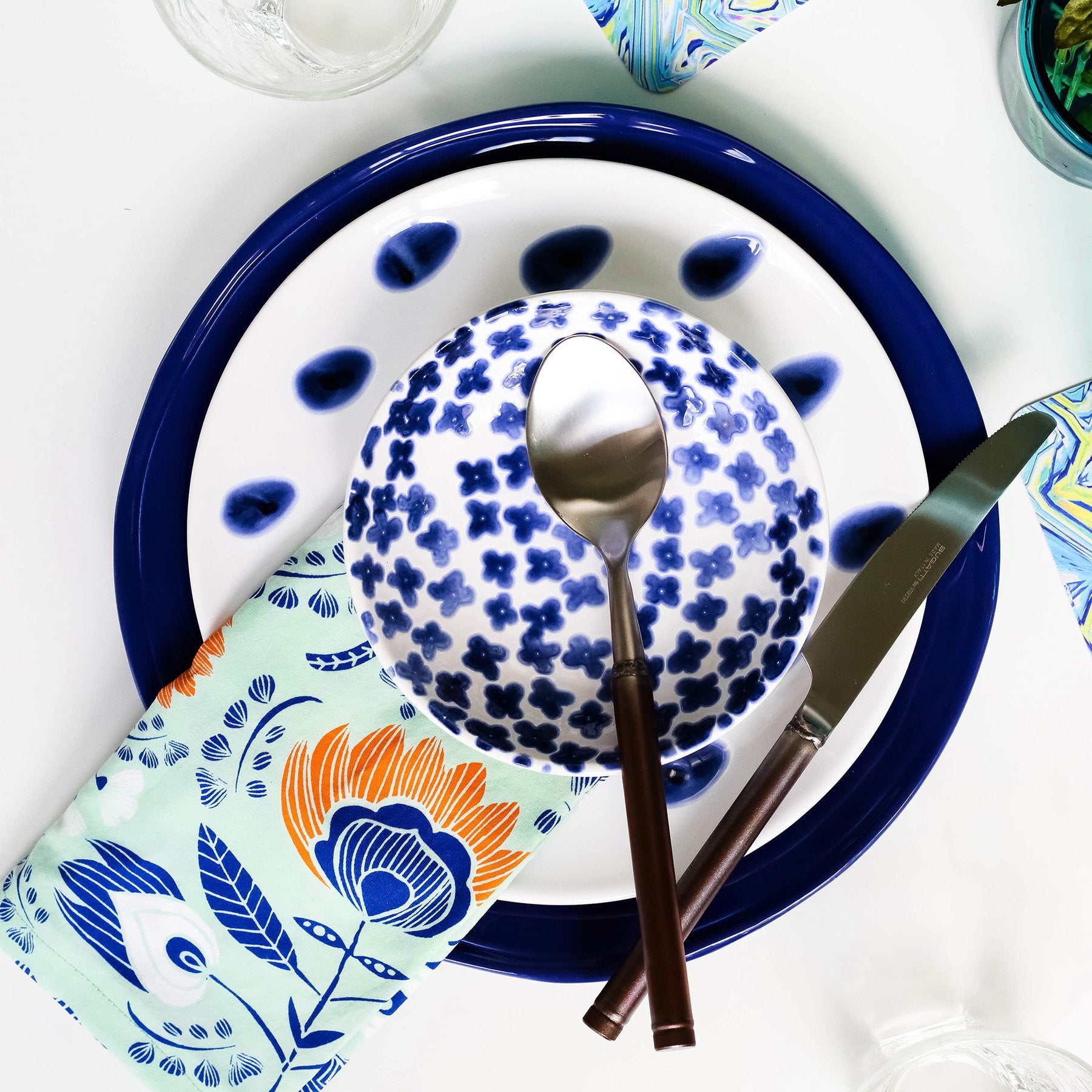 Santorini Dot Salad Plate