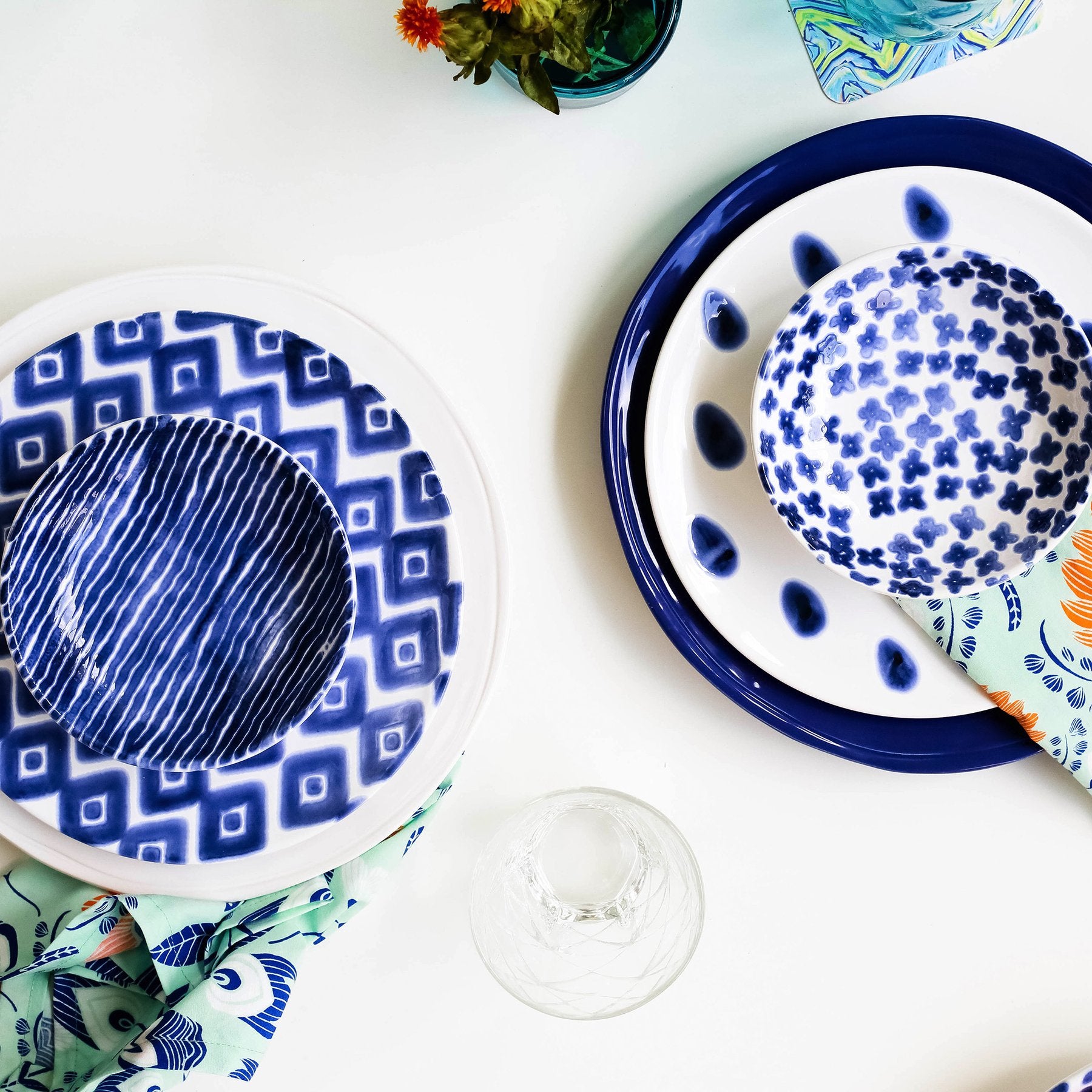 Santorini Dot Salad Plate