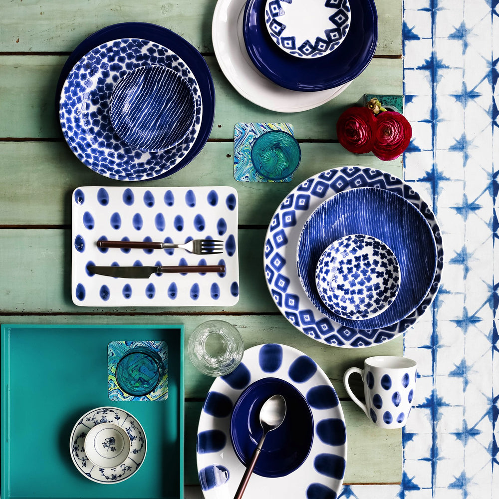Santorini Dot Small Rectangular Platter