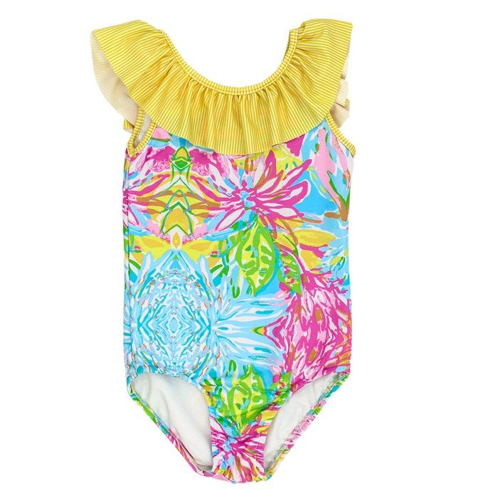 Poolside Print One Piece Swimsuit
