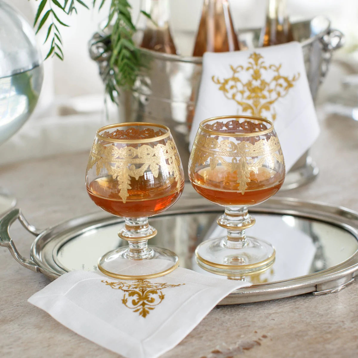 Vetro Gold Brandy Glass