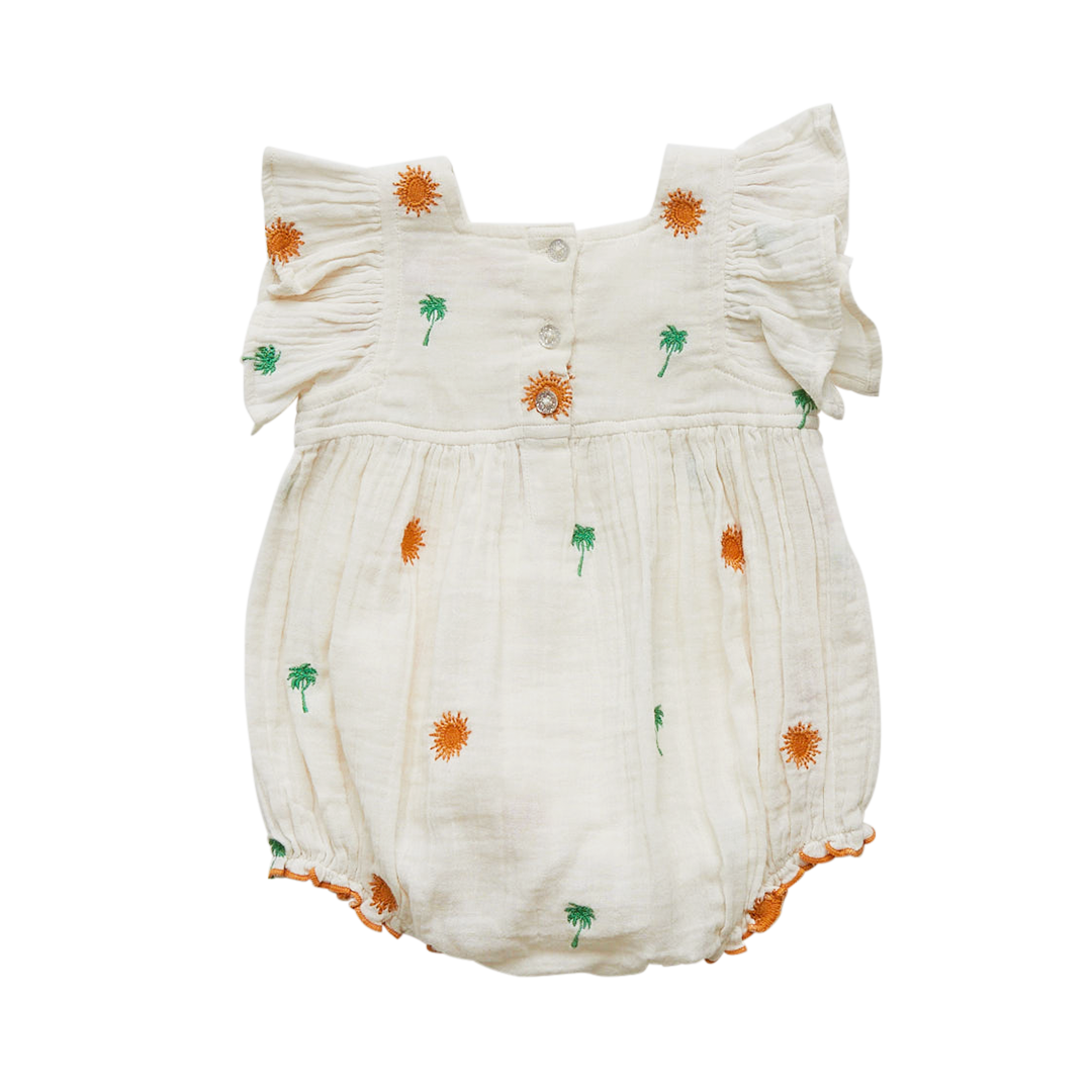 Antique White Palm Tree & Sun Elsie Bubble