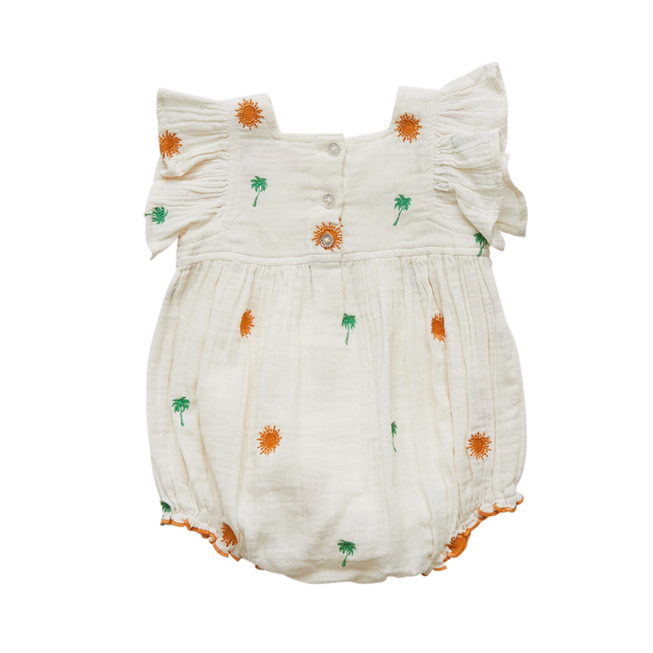 Antique White Palm Tree & Sun Elsie Bubble