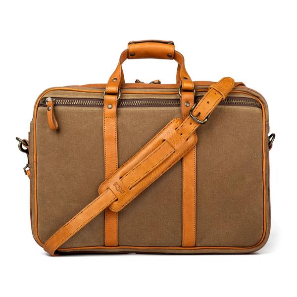 Campaign Waxed Canvas Briefcase 