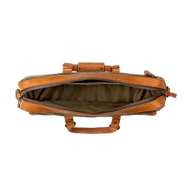Campaign Waxed Canvas Briefcase 