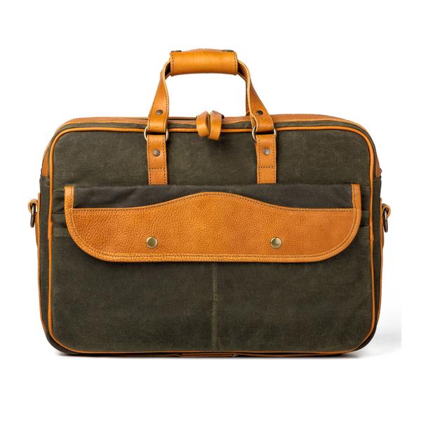 Campaign Waxed Canvas Briefcase 