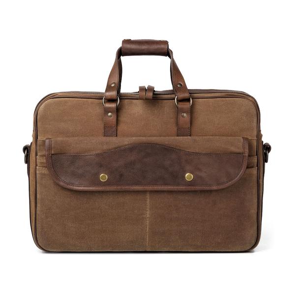 Campaign Waxed Canvas Briefcase