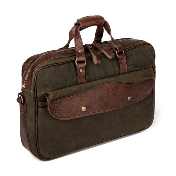 Campaign Waxed Canvas Briefcase