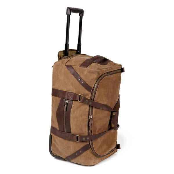 Campaign Waxed Canvas Rolling Carry-on Duffle 