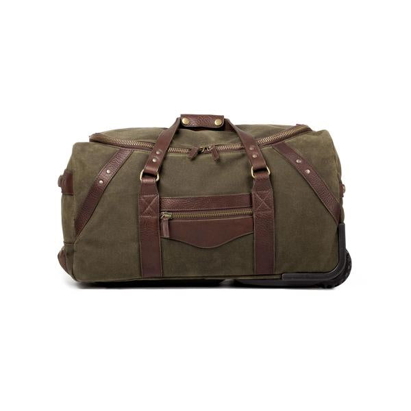 Campaign Waxed Canvas Rolling Carry-on Duffle 