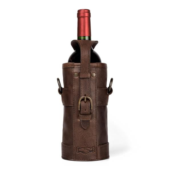 Campaign Leather Wine Tote