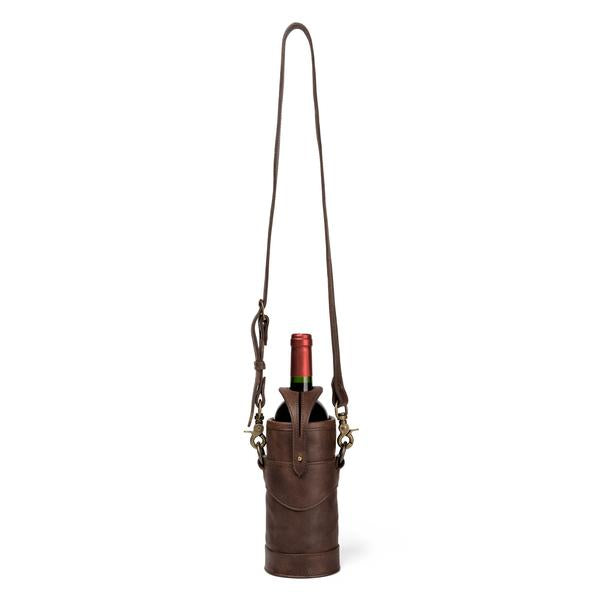 Campaign Leather Wine Tote