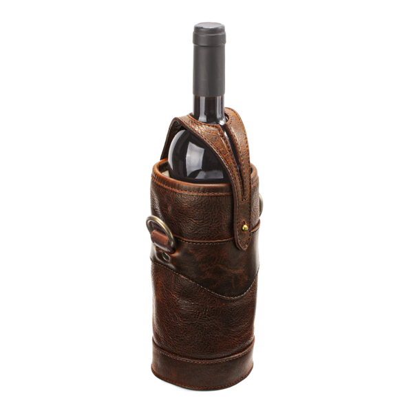 Campaign Leather Wine Tote