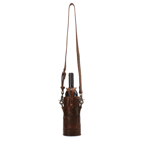 Campaign Leather Wine Tote