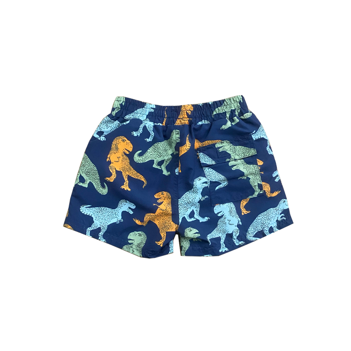 Navy T-Rex Swim Trunk