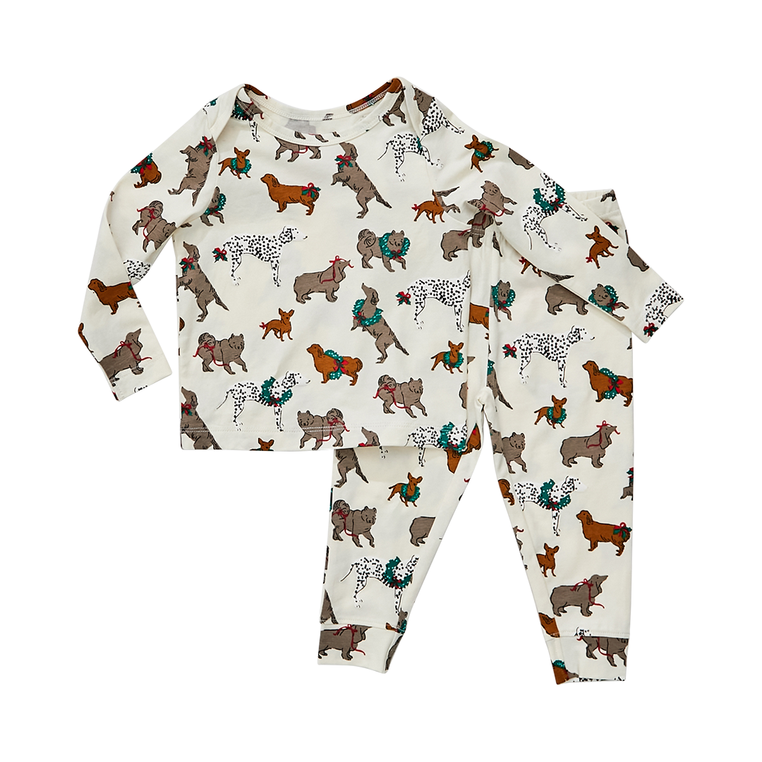 Holiday Dogs Baby/Kid/Adult Organic Holiday PJ Set