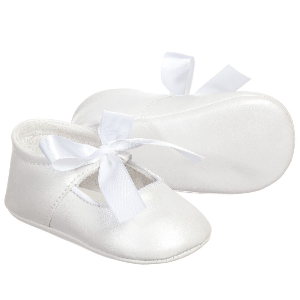 White Ribbon Pre-Walker Shoes