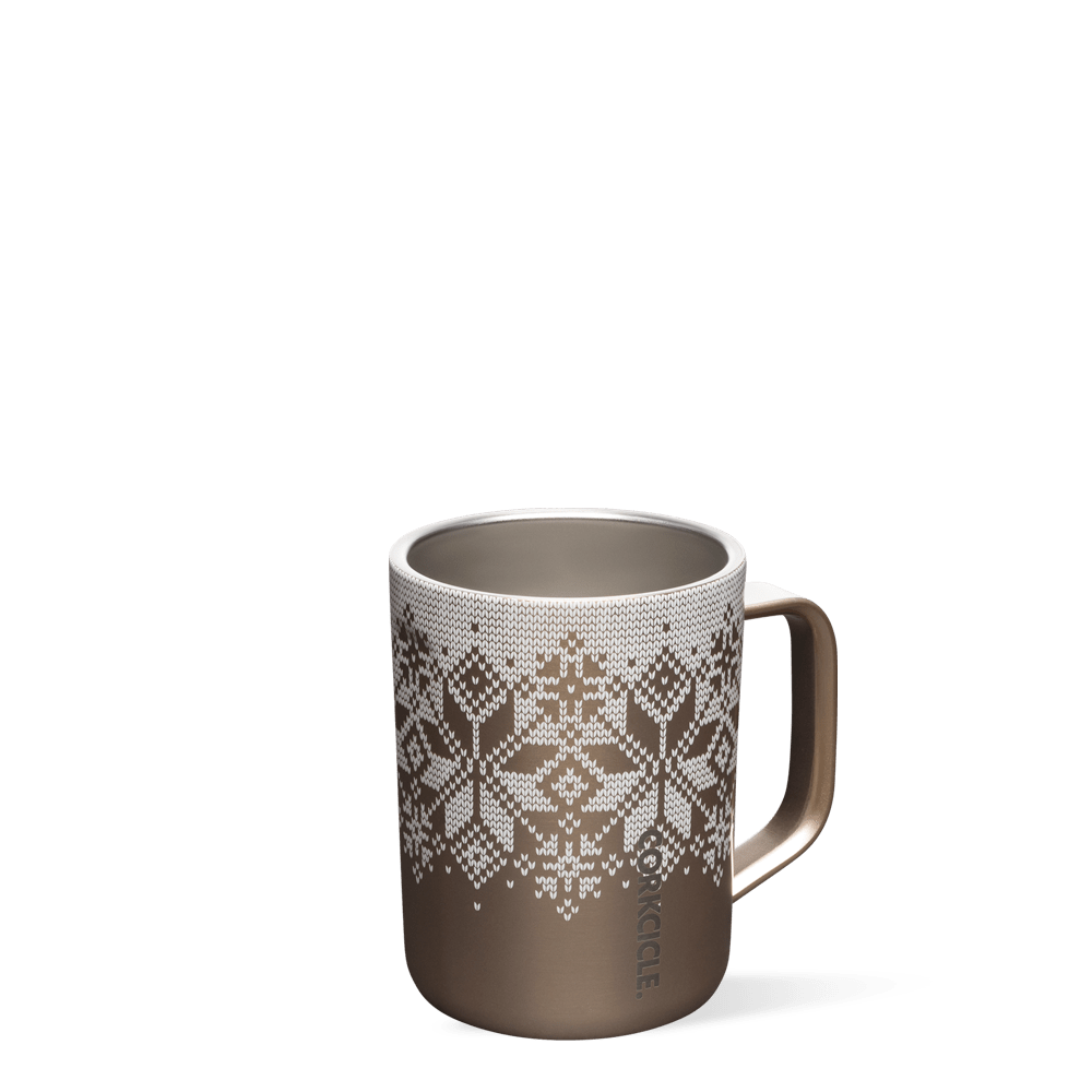 Fairisle Gold Holiday 16oz Coffee Mug