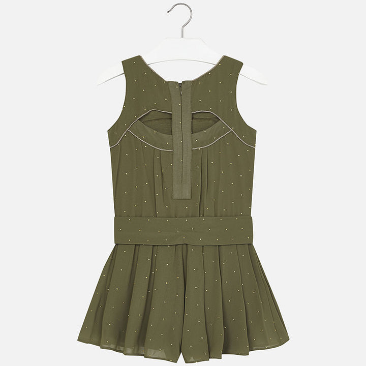 Mayoral -Army Green Crêpe Romper -kkgivingtree