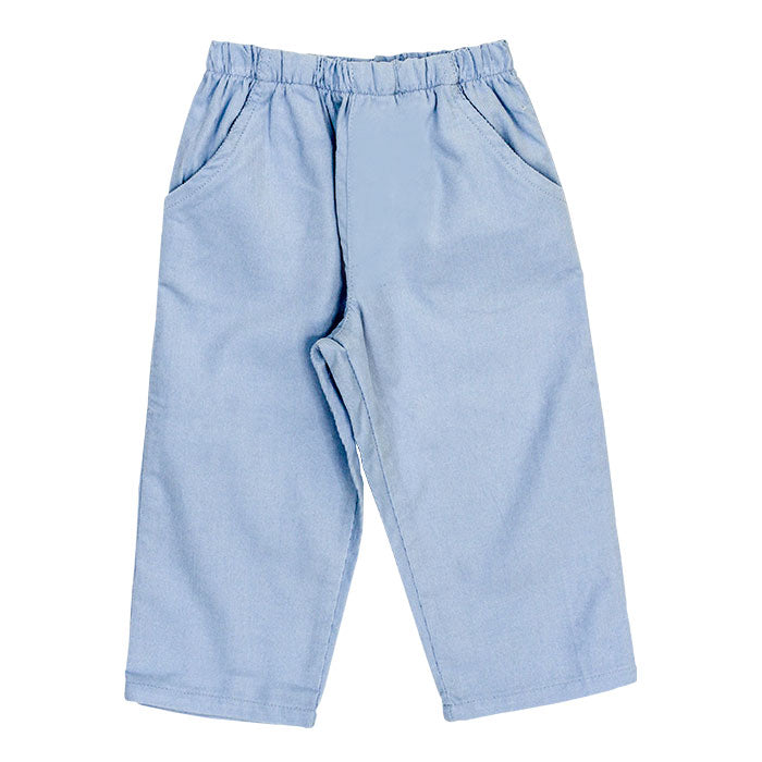 Light Blue Corduroy Elastic Pant