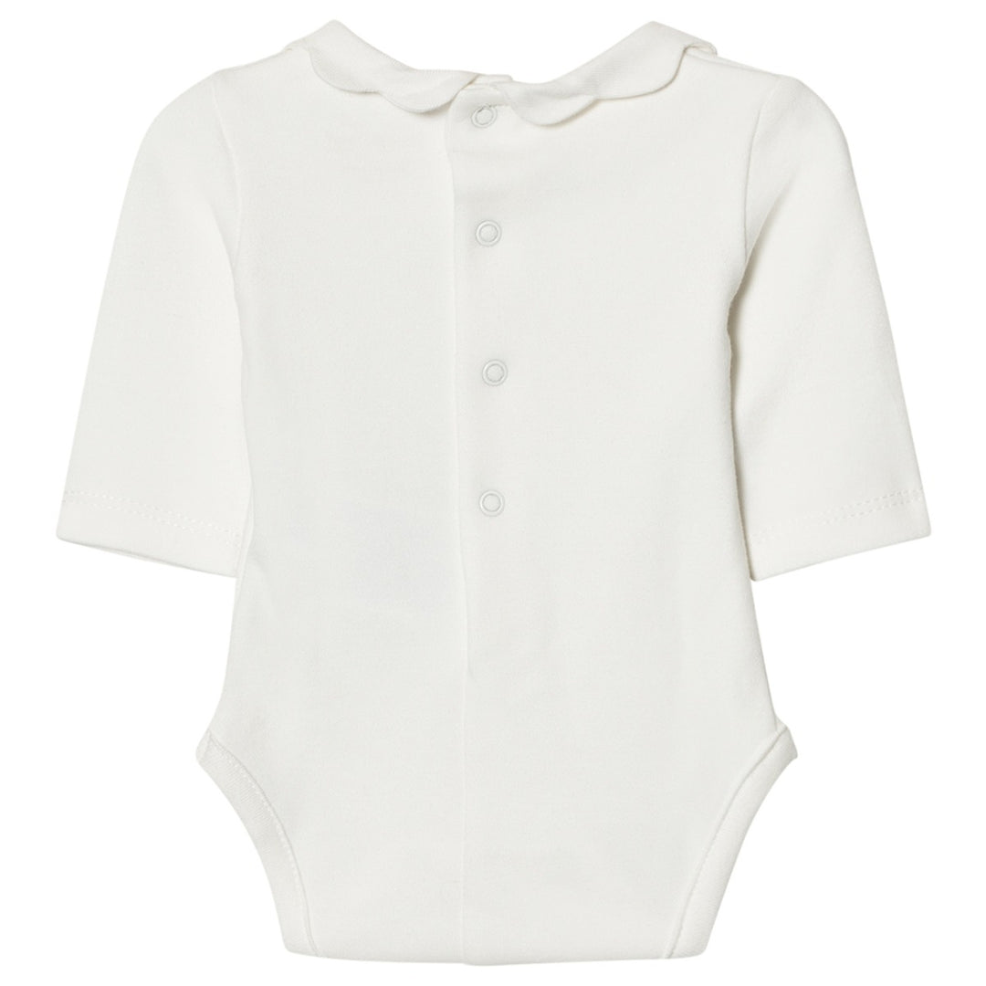 Ivory Scallop Collar Onesie