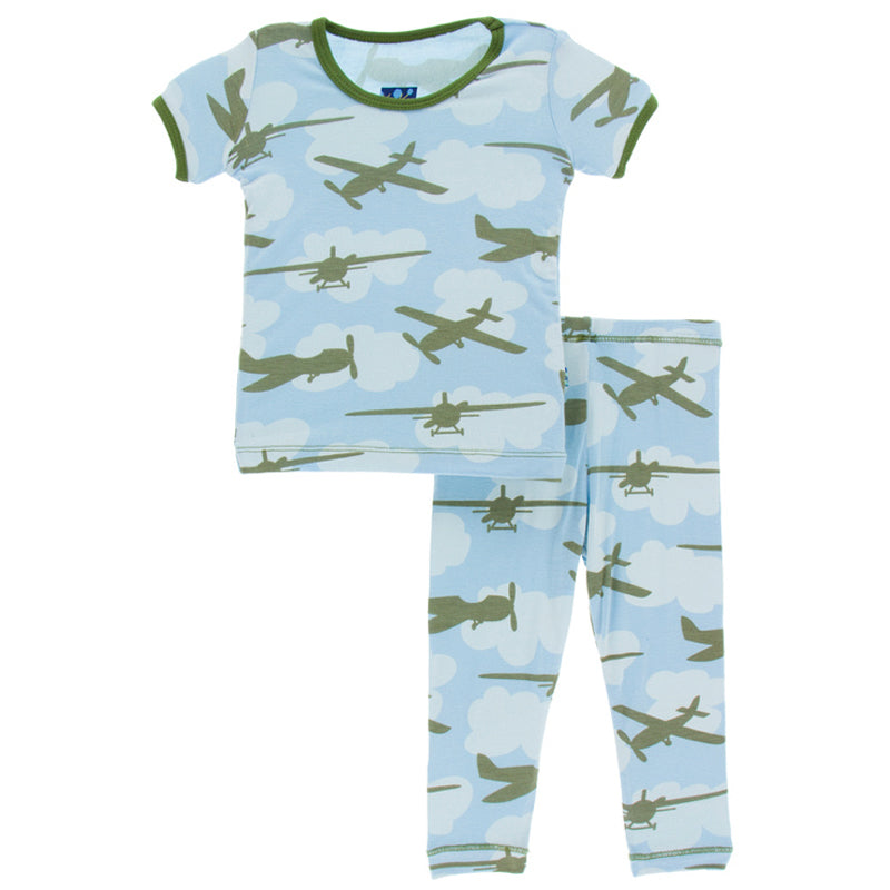 Pond Airplanes Short Sleeve Pajama Set