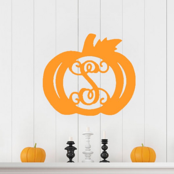 Pumpkin Wood Monogram